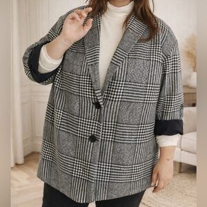 Madewell Oversized Dorset Blazer in Tiarnan Glen Plaid